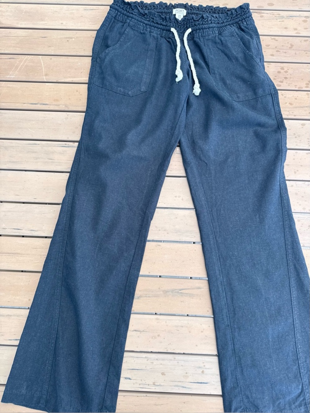 Roxy Black Paddle On Pant Drawstring Pants